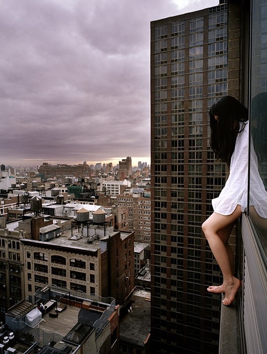 한국 미녀촬영가 고층빌딩변두리서 셀카